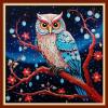 Funxvoot Stamped Cross Stitch Kits Beginners Full Range of Embroidery Kits for Adults 11CT Embroidery Patterns Needlepoint Kits Printed Cross Stitch Kits -Starry Owl 18x18 inchs view 1