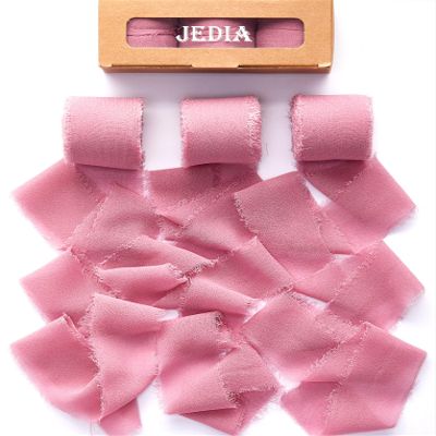 JEDIA Ribbon, Dusty Pink Ribbon for Flower Bouquet, 3 Rolls Flower Ribbons for Crafts, 1 1/2 inch x 7Yd Ribbons for Gift Wrapping, Bouquet Wrap, Bridal Bouquets, DIY Crafts for Mothers Day