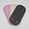 Leather PU Bag Base Plate Accessories Crochet DIY Wool Knitting Tool Material Bag(Circle diameter: 15cm.Rectangle: 22 * 10cm) (Color : Off white Long) view 3
