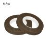 MECCANIXITY Floral Stem Wrap Tape Floral Tape 30yard Length 1/2 Inch Width for Bouquet Crafts Wedding Arrangement Pack of 6, Brown view 3