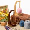 TAOLE Wooden Yarn Holder Dispenser for Crocheting, Magnet Balls Yarn Spinner Holder Space Saving Yarn Holder for Knitting Lovers g Bearing Load Yarn Spinner for Crocheting view 2