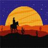 Pepita Needlepoint kit: Western Nighttime 2, 12" x 10" view 1
