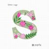 Pepita Needlepoint kit: Letter S Sage, 7" x 7" view 2