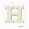 Pepita Needlepoint kit: Polka Dot Letter H Tan, 7" x 7" view 2