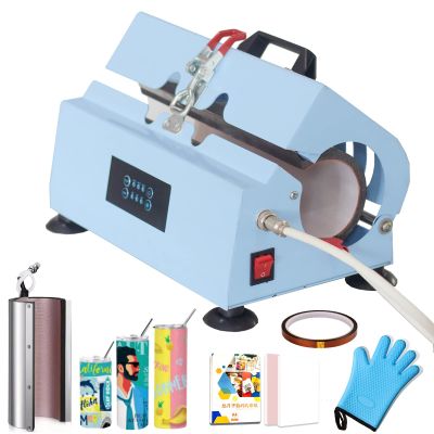 30oz Tumbler Heat Press MachinePortable Heat Press 11/15/20/ 30OZ Sublimation Blanks Glass Tumbler Skinny Straight Cups Ceramic Mugs with100 Sheets Paper Heat Resistant Tape Gloves for Gift (Color :