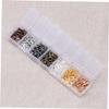 Operitacx 420pcs Jewelry Making Supplies Zinc Alloy Round Shape Ceramic Fastener Clasps DIY Beading Kit Spacer Beads view 2