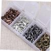 Operitacx 420pcs Jewelry Making Supplies Zinc Alloy Round Shape Ceramic Fastener Clasps DIY Beading Kit Spacer Beads view 3