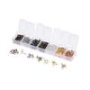 Operitacx 420pcs Jewelry Making Supplies Zinc Alloy Round Shape Ceramic Fastener Clasps DIY Beading Kit Spacer Beads view 4