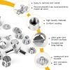 120sets Chicago Screws Kit, 6 Sizes Screw Rivets Silver Chicago Binding Screws for DIY Repair Leather Craft Belt Bag Shoes Purse Bookbinding (M5*4,5,6,8,10,12) (Silver) view 3