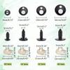 PH PandaHall 54 Sets Safety Eyes for Crochet Craft Eyes Amigurumi Safety Eyes Kawaii Eyes with Washers for DIY Stuffed Animals Puppets Bear Crafts Amigurumi Making 8/12/14/16mm view 2