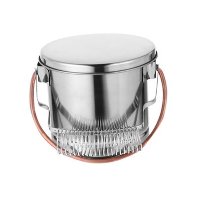 NUOBESTY Stainless Steel Brush Cleaning Bucket Artist Brush Washer Paint Bucket Alternative