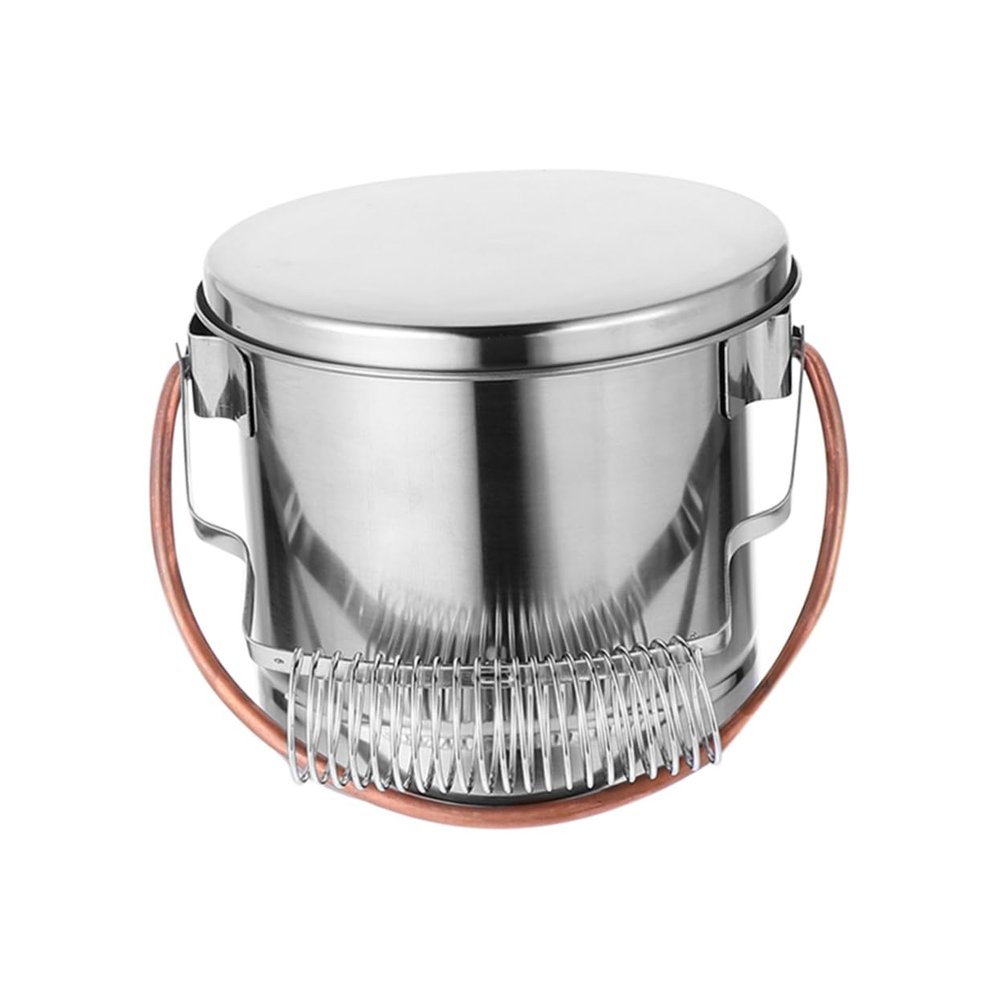 NUOBESTY Stainless Steel Brush Cleaning Bucket Artist Brush Washer Paint Bucket Alternative