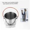 NUOBESTY Stainless Steel Brush Cleaning Bucket Artist Brush Washer Paint Bucket Alternative view 4