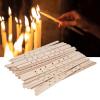 Pilipane 50Pcs Wooden Candle Wick Fixers, Birch Candle Wick Holders, Wick Centering Devices Candle Wick Bars for Effortless Candle Making (7 Holes) view 3