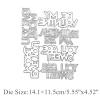 Valentines Words Frame Metal Die Cuts,You are Sweet Valentines Letter Frame Background Wedding Cutting Dies Cut Stencils for DIY Scrapbooking Album Embossing Paper Dies Card Making view 2
