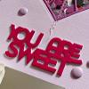 Valentines Words Frame Metal Die Cuts,You are Sweet Valentines Letter Frame Background Wedding Cutting Dies Cut Stencils for DIY Scrapbooking Album Embossing Paper Dies Card Making view 4