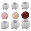 Pack of 6 Rose Ball Candle Mold 3D Flower Ball Silicone Candle Mold Valentines Day DIY Crafts Resin Casting Mold Unique Shape Silicone Mold for Aromatherapy Candle Homemade Soap Chocolate Making view 1