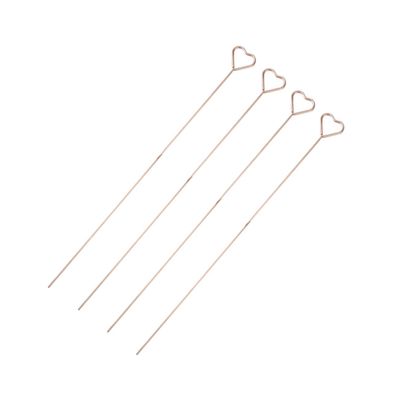 STOBOK 6 Pack Metal Flower Tag Holders Iron Decoration Heart Shape Paper Clip for Wedding Home Dec