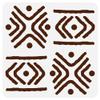 FINGERINSPIRE Kuba Repeat Pattern Tribal Painting Stencil 11.8x11.8 PET Reusable Tribal Themes Spraying Stencil for Wood Floor Wall view 1