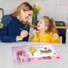 IYYI Silicone Painting Mat, Paint Mat with Cup and Palette, 20"X16" Siliocne Pad for Crafts, Resin, Clay, Kids Art Pad with Raised Edge (Pink) view 2