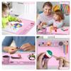 IYYI Silicone Painting Mat, Paint Mat with Cup and Palette, 20"X16" Siliocne Pad for Crafts, Resin, Clay, Kids Art Pad with Raised Edge (Pink) view 4