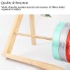 Craft Room Ribbon Holder Organizer Rack Craft Room/Flower Shop Desktop Spool Ribbon Display, 1/2/4-layer Wood Small Embroidery Thread Holder, Sewing Bobbins Storage Organizer ( Size : 40x17cm/15.7x6.7 view 3