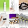 (2x4 Inch, 20 Sets) Strips with Adhesive for Fabric, No Sew Stick On for Fabric, Sticky Back for Clothes, Curtains - Heavy Duty Double Sided Hook and Loop Hem Tape Fasteners, No Sewing No Iron, White view 4