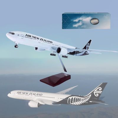 18.5" 1:130 Scale Model Airplane New Zealand B777-300 Model Jet Collectibles Resin Plane Models with Wheels Diecast for Collection Gift