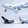 18.5" 1:130 Scale Model Airplane New Zealand B777-300 Model Jet Collectibles Resin Plane Models with Wheels Diecast for Collection Gift view 4