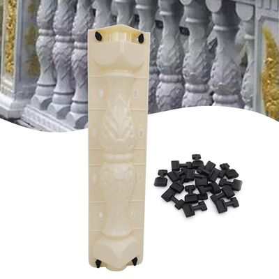 1 Pair Concrete Roman Moulds 23.6" DIY Cement Balustrades European Roman Mold for Concrete Plaster Cement Plastic Casting Mold 2 Parts for Garden Balcony Fence Decor