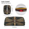Dwrepo Dragonfly Pencil Bag Portable Leather Pencil Case Travel Makeup Bag Large Capacity Toiletry Bag for Women view 4