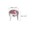 uxcell 120Pcs Rhinestone Stud Refills, 6mm/0.24" Rhinestone Claw Beads Nailhead, Rivets Metal Spikes Rivet Decorative for DIY Leather Craft Making Purse Clothing Shoes Belt, Silver Pink view 2