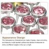 uxcell 120Pcs Rhinestone Stud Refills, 6mm/0.24" Rhinestone Claw Beads Nailhead, Rivets Metal Spikes Rivet Decorative for DIY Leather Craft Making Purse Clothing Shoes Belt, Silver Pink view 4