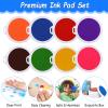 Cmysteries 8 Pack 7.1" Large Ink Pad for Rubber Stamp Partner DIY Color, Rainbow Finger Stamp Pad for Rubber Stamp Crafting Paper Wood Fabric Scrapbook view 3