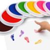 Cmysteries 8 Pack 7.1" Large Ink Pad for Rubber Stamp Partner DIY Color, Rainbow Finger Stamp Pad for Rubber Stamp Crafting Paper Wood Fabric Scrapbook view 4