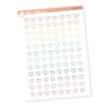 Heart Outline Planner Stickers | Rainbow Clear Matte | B-150-RCM view 1