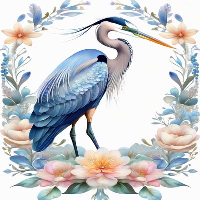 Directo Watercolor Birds Diamond Painting DIY 5D No.Kit,Crystal Rhinestone Birds Diamond Painting Great Blue Heron Gemstone Wall Art Home Decoration,Gifts for Craft Lovers 12x16inch