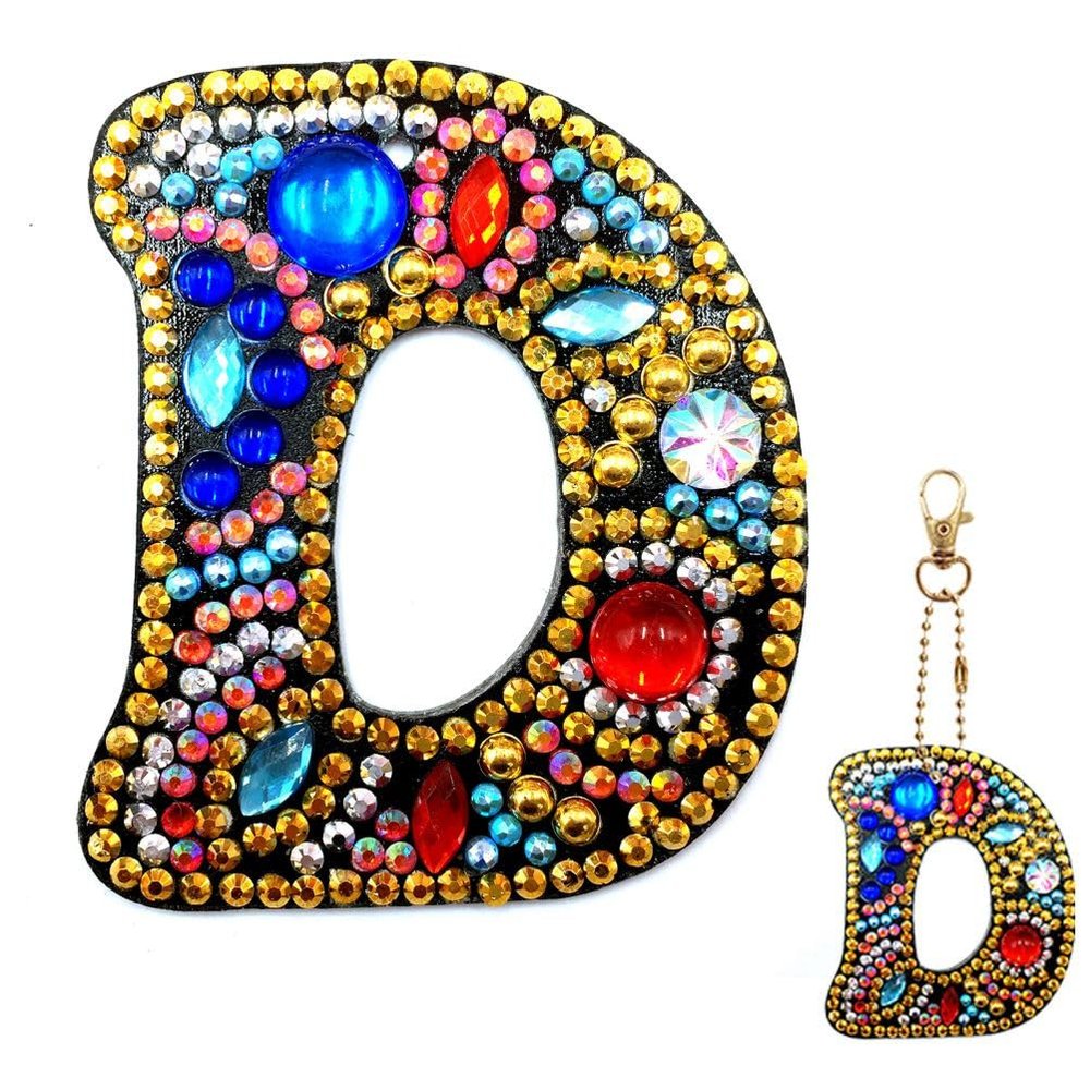 ARTopet Diamond Art Painting Keychain Kit 5D DIY Diamond Art Keychains Crafts Hanging Ornaments Home Decor Doublesided Drill-D