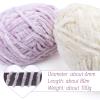 LEREATI Red Chenille Yarn 100 gr (87 yds) Soft Velvet Yarn Colorful Bag Blanket Yarn Fluffy Crochet Yarn for Crocheting, Knitting, DIY Crafts, Bag, Sock, Doll (1 Skein) view 2
