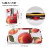 Dwrepo Peach Pencil Bag Portable Leather Pencil Case Travel Makeup Bag Large Capacity Toiletry Bag for Women view 4