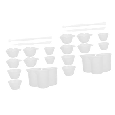 Operitacx 2sets Silicone Measuring Cups Mixing Cups for Epoxy Glue Making Diy Supply Molding Kit