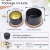 CONNOO 48 Pack Candle Tins - 24pcs 8oz + 24pcs 4oz Matte Black Jars with Lids for Making Candles, Bulk Empty Containers with Sticky Warning Labels for Candle Making, Storage, and Gift view 4