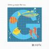 Pepita Needlepoint Canvas: Letter G Under The Sea, 7" x 7" view 2