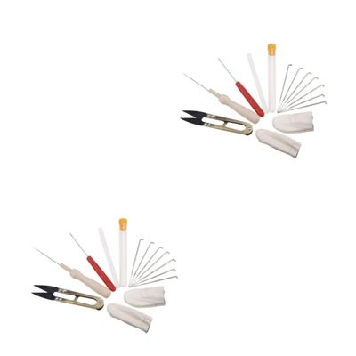 Operitacx 2pcs Needle Felting Kit Accessories for Beginners Complete Tool Set Including Felting Pad Needles Scissors Handle Awl Glue Stick for Craft Projects Random Color