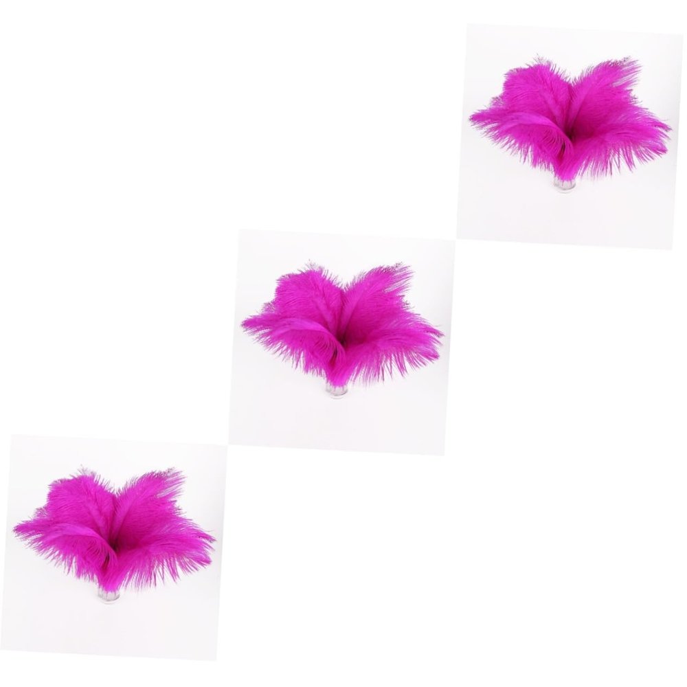 SHINEOFI 60pcs Natural Ostrich Rosy for Wedding Party Crafts and Home Decorations