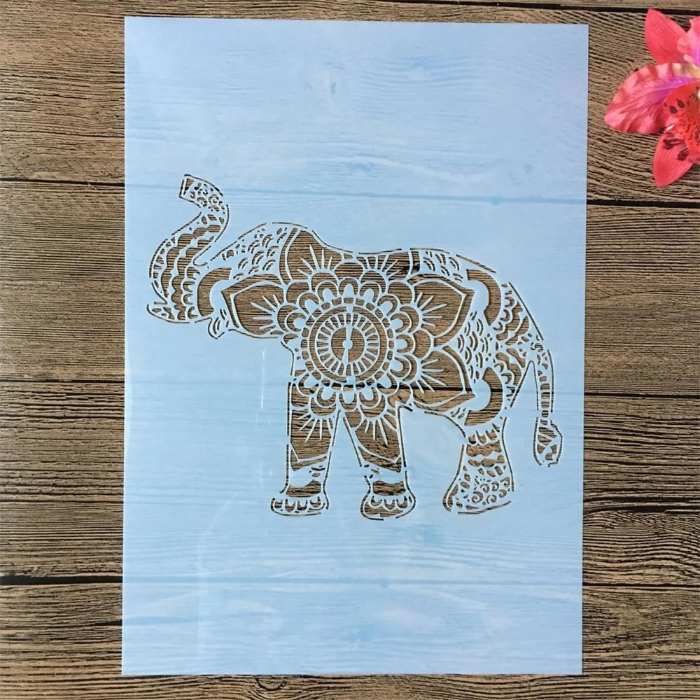 Wall Stencil,A4 29cm Mandala Hand Buddhism Layering Stencils Wall Painting Scrapbook Coloring Embossing Album Decorative Template Style J