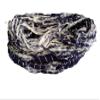 Knitsilk Recycled Shibori Sari Silk Ribbon Yarn-Plum|Best for Crochet, Knitting, and Embroidery,and Jewelry Making |Sustainable and Unique Texture Ribbon Yarn|50 GMS-30 Yards-Black(Pack of 3) view 2