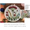 ARTopet DIY Embroidery Kit for Beginners Cross Stitch Kits Hand Embroidery Plant Patterns Embroidery Thread Kit for Craft Lover Hand Stitch with Embroidery Fabric-Plant04 view 2