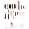 30Pcs Leather Tools Wax Threads Needle Leather Finger Cots Sanding Stick Leather Working Tools Handmade Leather Making Tools Leather Bag Tools for DIY Leather view 1