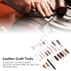 30Pcs Leather Tools Wax Threads Needle Leather Finger Cots Sanding Stick Leather Working Tools Handmade Leather Making Tools Leather Bag Tools for DIY Leather view 4